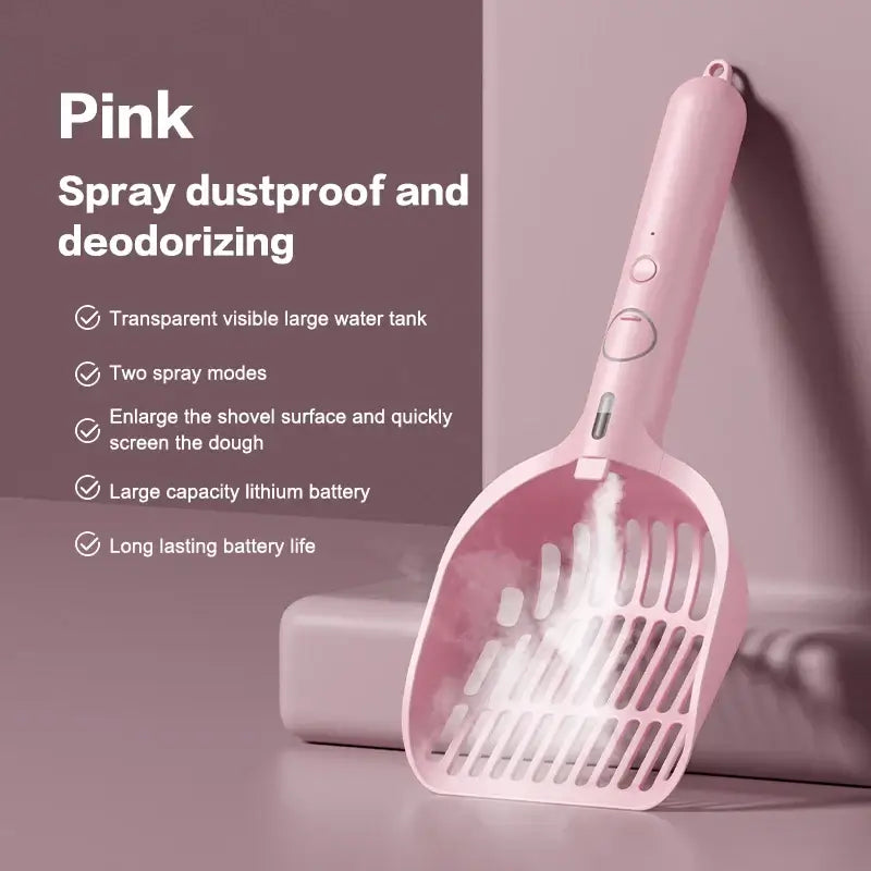 Spray Deodorizing Self Cleaning Cat Litter Box Dustproof Tofu Moistening Earth Sand Shovel Cat Toilet Clean Tools Pet Supplies