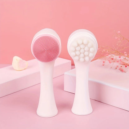 1個 - シリコン製ペット用足クリーナー＆マッサージブラシ - 健康な毛と爪のための両面犬用グルーミングツール