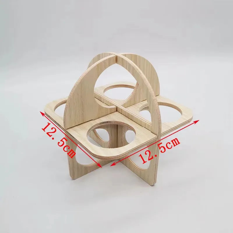 Pet Hamsters House DIY Wooden Gerbil Hideout Bridge Swing and Chinchilla Seesaw Pet Sport Exercise Toys Set  Cage Accessories