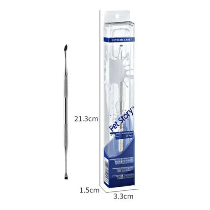 Pet Dog Toothbrush Stainless Steel Double Head Tooth Cleaning Tool Brush Bad Breath Tartar Teeth Care For Dog Cat Supplies