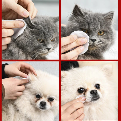 Pet Eye & Ear Cleaning Wipes for Dogs & Cats – Safe & Soft