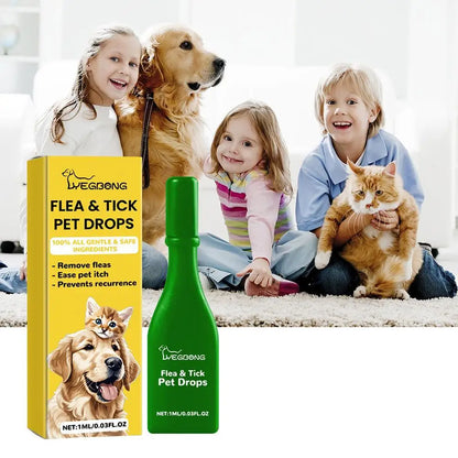 1pcs Dogs And Cats Anti Flea Drops Lice Remove Relieve Skin Itching Insect Supplies Pet Treatment Drops External Tick Repel K6D1