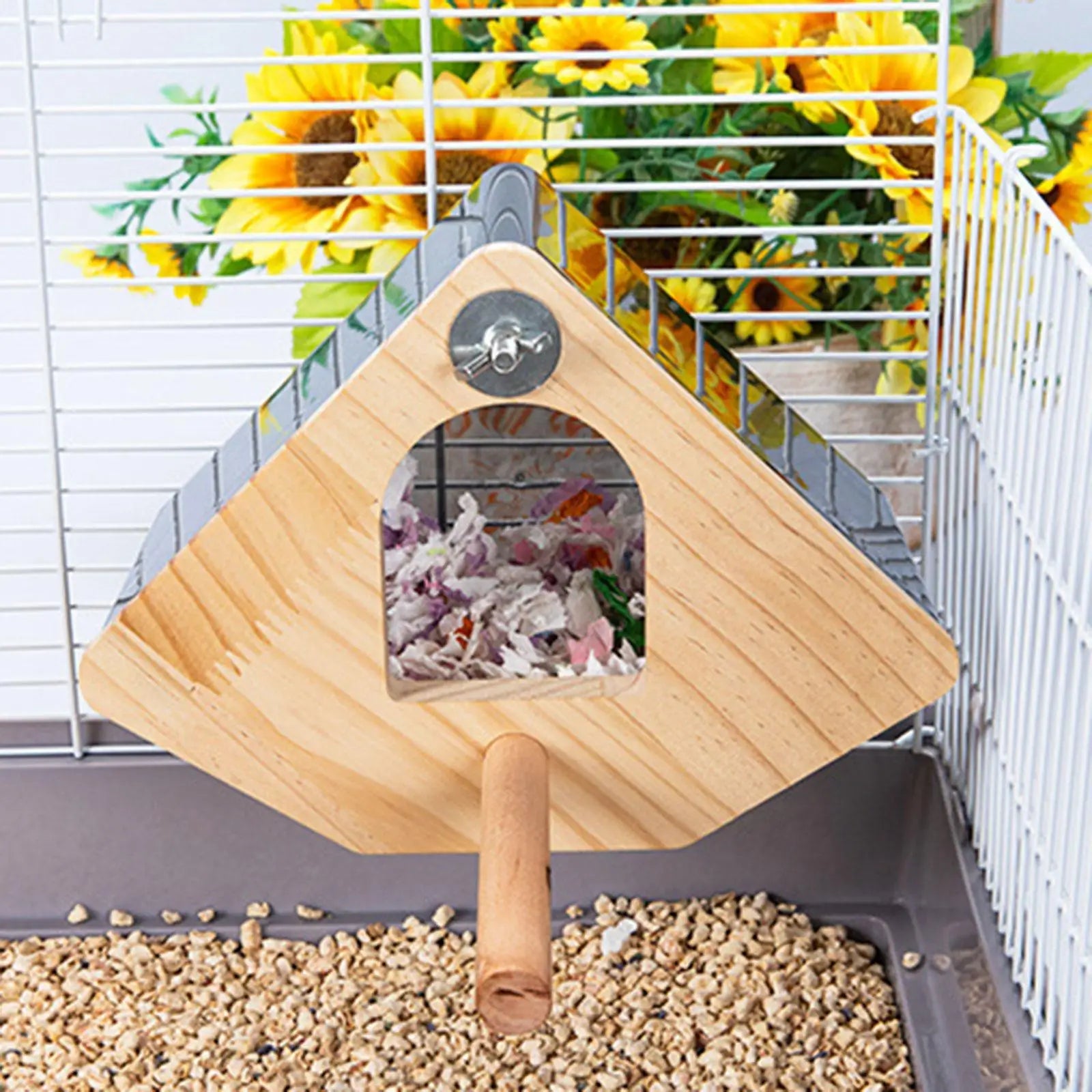 Wooden Bird Nesting Box Pet Parrot Nest Bird House Cage Accessories for Budgie Conures Lovebirds Hatching Case Pet Supplies