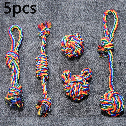 Wint Dog Cotton Rope For Relieving Boredom Grinding Toys Iarge And Medium-Sized Puppy Toys Dog nteractive Anti Bite Tug of War