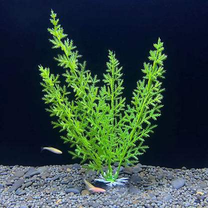 7.08 吋魚缸仿真植物水族箱人造裝飾植物擺飾水草魚缸塑膠裝飾 18 厘米
