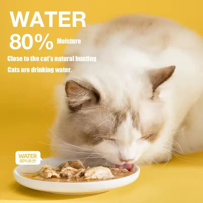 New Snacks Canned Cat Main Food Jar Gollum Sauce Steamed Chicken Breast Nutrition Hydrating Gill Wet Food