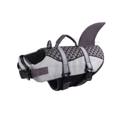 Dog Shark Life Jacket Ripstop Dog Life Vest for Swimming Boating Reflective Dog Life Jacket Floating Vest with Rescue Handle