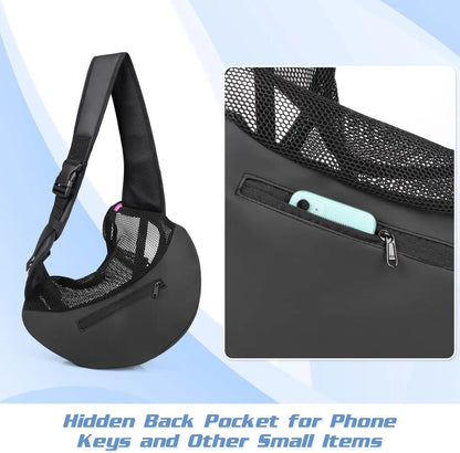 Pet Puppy Carrier for Outing Travel Mesh Breathable Shoulder Bag Large Space Pet Front Bag Suitable for Walking Cat Carrier Bag