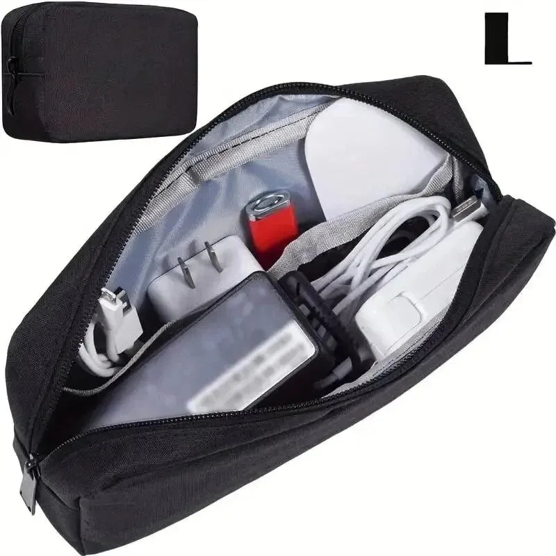 Digital Portable Organizer Case for Headphones Travel Closet Storage Bag Zipper Accessories Charger Data Cable USB Bag