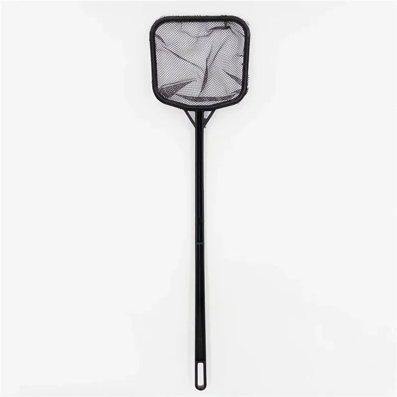 41cmx12cm Portable Long Handle Square Aquarium Fish Tank Fishing Net Landing Net Fish Floating Objects Cleaning Tools