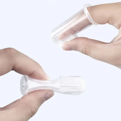 Silicone Soft Pet Finger Cuff Toothbrushes Dog Brush Bad Breath Tartar Teeth Care Tool Cat Cleaning Scrub Silicagel Pet Supplies