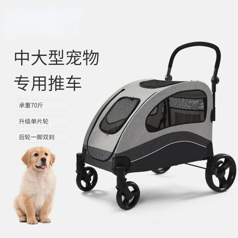 Large and Medium-sized Multi-functional Pet Carts Multiple Cats and Dogs Outdoor Convenient Dog Carts