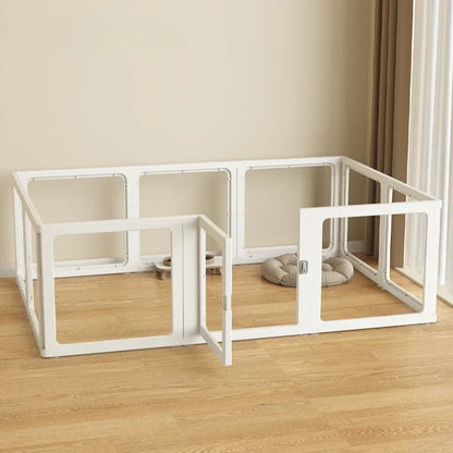 Pet Fence Fully Transparent Houses Acrylic Large Dog Fence Indoor Dog House.Large Space Dog Crate Double Suction Cup Design