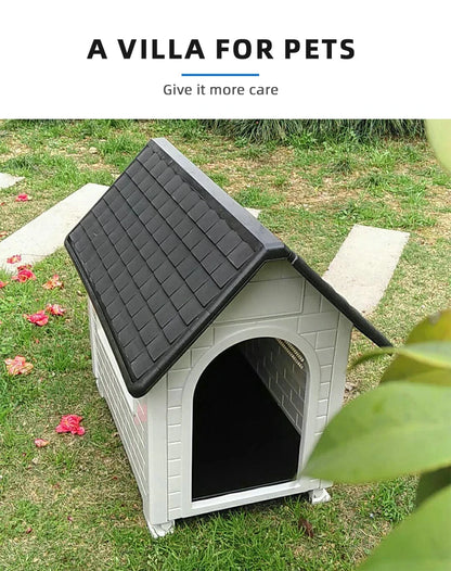 Foldable Waterproof Outdoor Plastic Dog House for Large Dogs