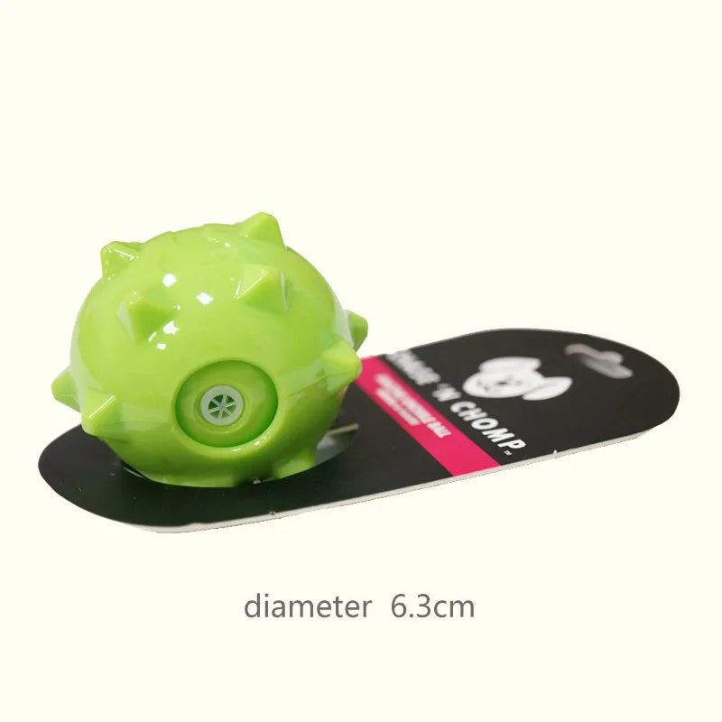 CAITEC Dog Toys Squeaking Ball Floatable Springy Squeaky Bite Resistant Double layer Soft Great for Tossing and Chasing