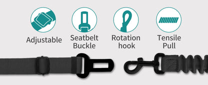 Universal Adjustable Cat Dog Seat-Belt Elastic & Reflective Vehicle Nylon Seat Belt for Small Medium Large Dog,Pet Accessoires