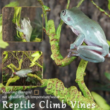 Flexible Plastic Leaves Hanging for Reptile Plants,Bendable Jungle Climbing Vine,Pet Terrarium Decor,Bearded Lizard Gecko Frog