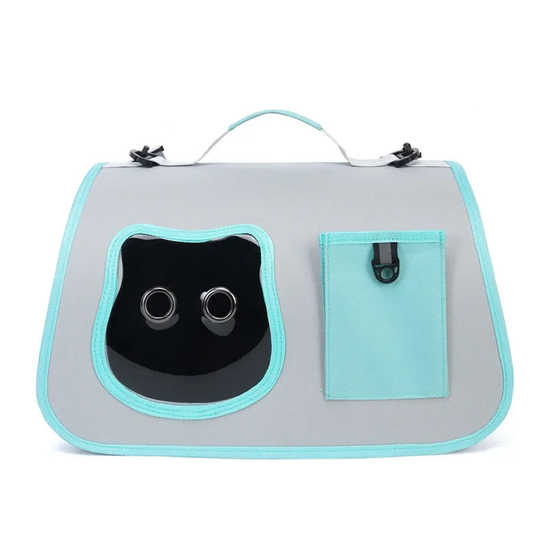 Cat Bag Portable Dog Tote Bag Breathable Backpack Carrier Small Dog Foldable Cat Carrier Large Space Travel Transport Bag