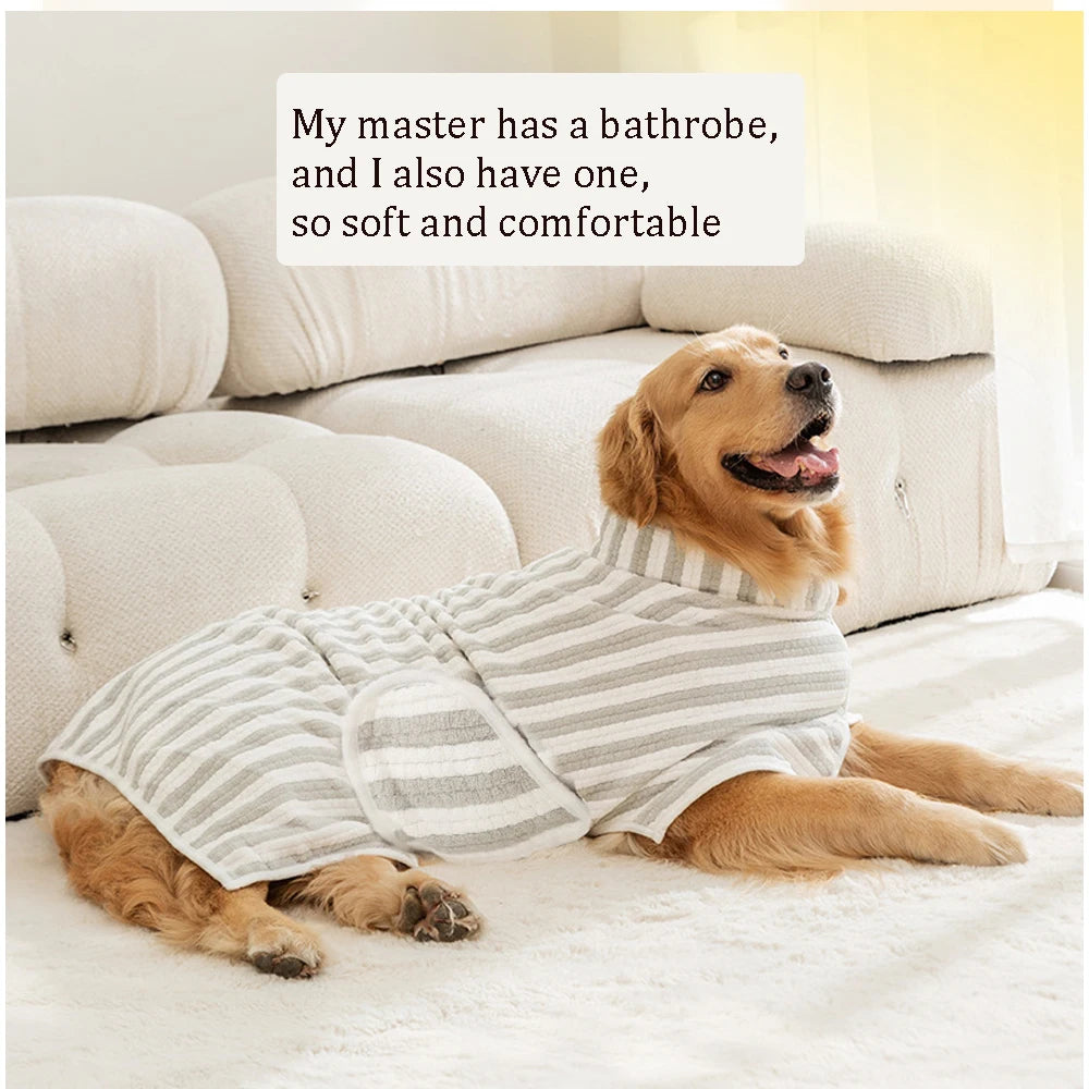 Pet Bath Towel Dog Bathrobe Absorbent Pet Quick Drying Bath Towel Bath Towel Large Small Dogs Clean Absorbent Bathrobe Full Body