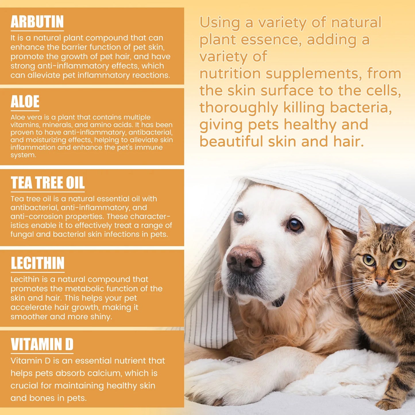 Pet Moss Essence Anti-Itch Anti-flea Mites Ticks Spray For Cat And Dog Skin Problems Pet Healthy Care