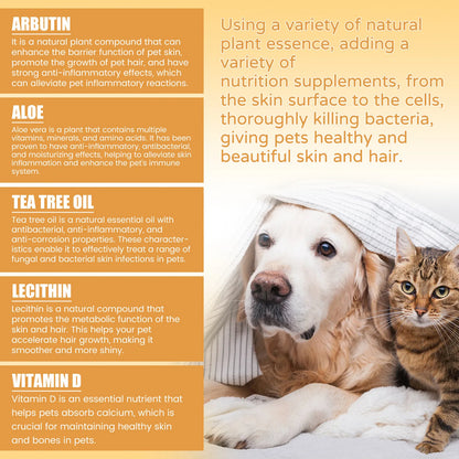 Pet Moss Essence Anti-Itch Anti-flea Mites Ticks Spray For Cat And Dog Skin Problems Pet Healthy Care