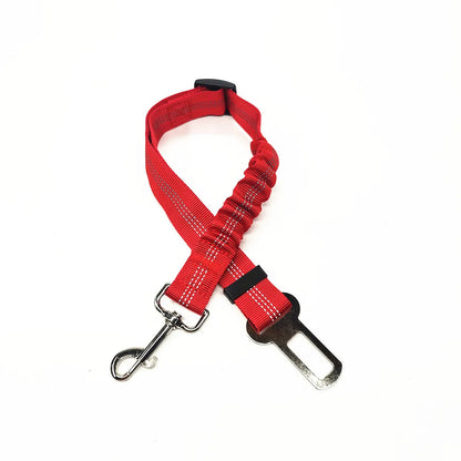 Pet Dog Car Seat Belt Retractable Buffer Elastic Reflective Safety Traction Rope Dog Leash Harness Dogs Dog Accessories Supplies