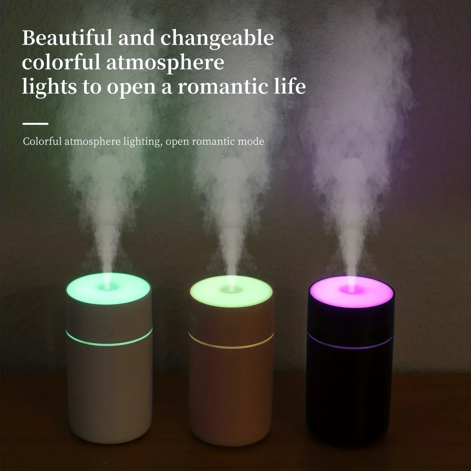 Portable Usb Rechargeable Air Humidifier LED light mini 220ml h2o Spray Mist humidifier Aroma Essential Oil Diffuser for Car