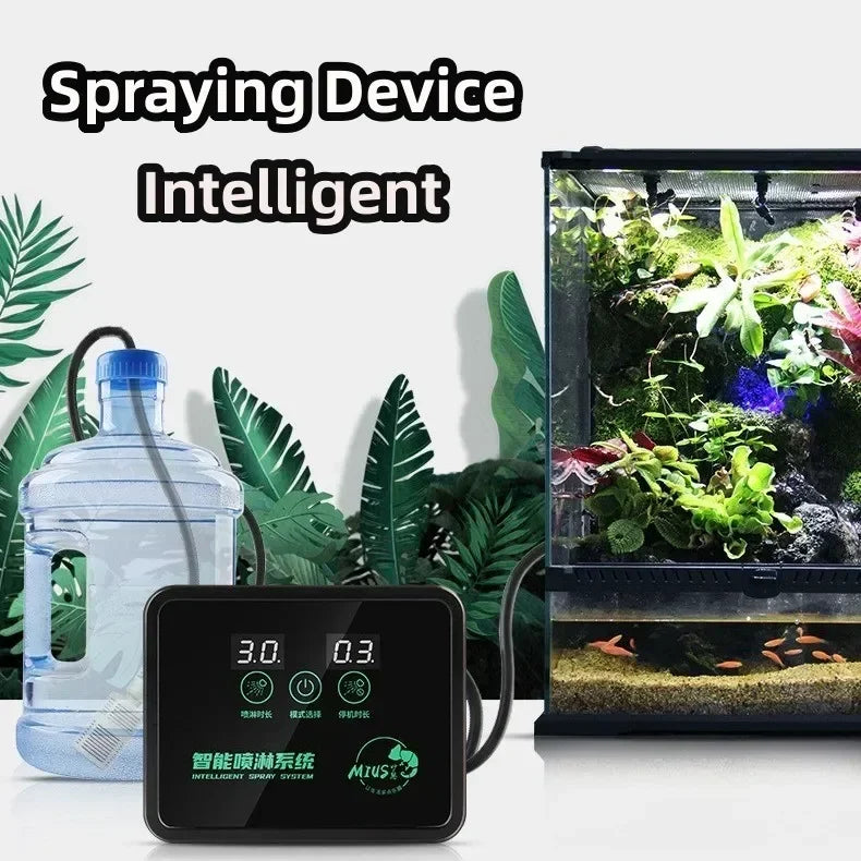 Reptile Intelligent Spray System Mist Rainforest Tank Spray System Kit Sprinkler Control Terrariums Humidifier Electronic Timer