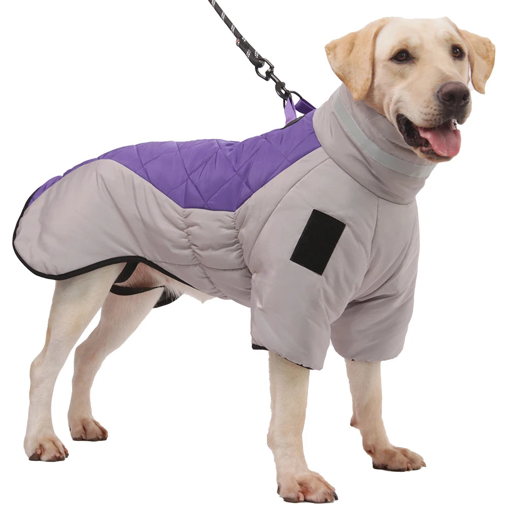 Big Dog Jacket Winter Warm Dog Clothes for Medium Large Dogs Waterproof Pet Coat Labrador Costume Golden Retriever Vest Overalls