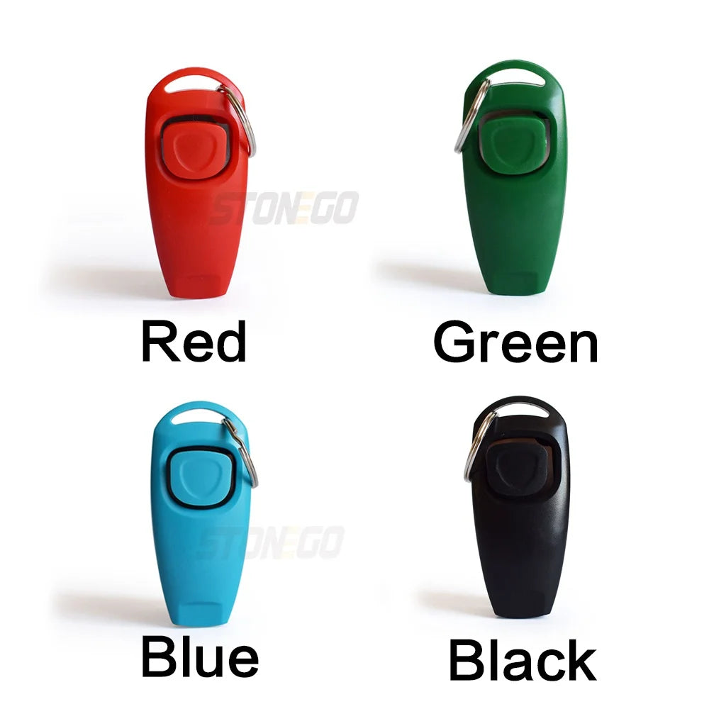 Pet Multifunction 2 in 1 Clicker & Whistle Dog Trainer Clicker With Keyring Pet Puppy Trainer Dog Flute & Clicker Pet Supplies