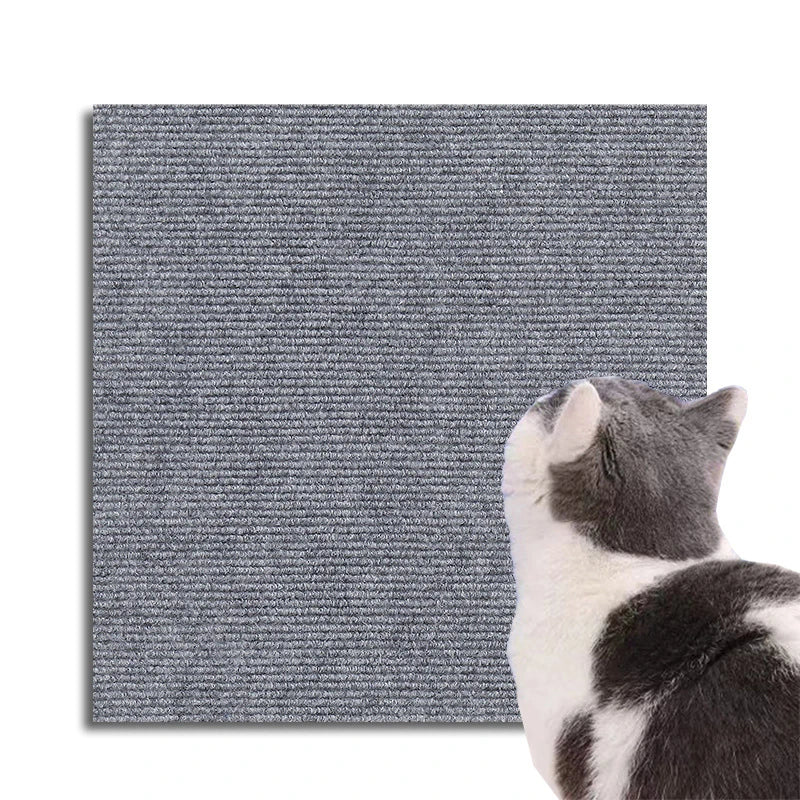 Trimmable Self-Adhesive Cat Scratch Mat Protect Your Furniture and Walls from Scratching