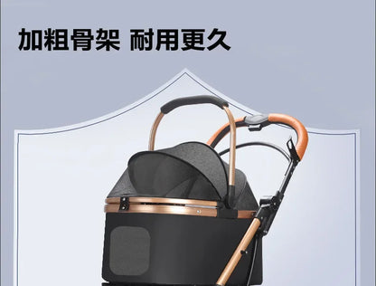Foldable Lightweight Pet Cart for Cats & Small Dogs
