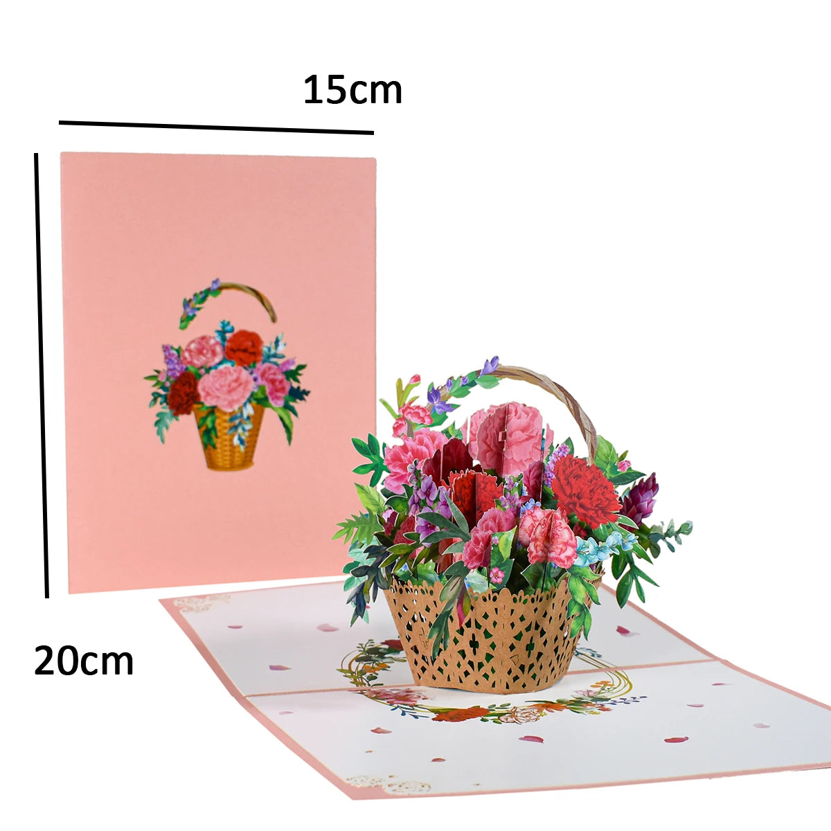 Pop-Up Flower Card Flora 3D Greeting Card for Birthday and Festivals