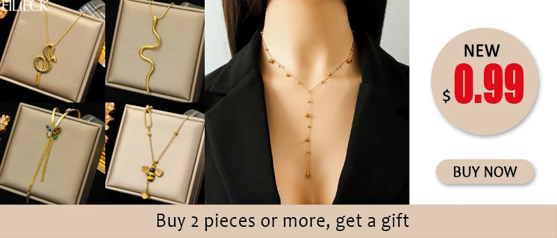 EILIECK 316L Stainless Steel Moon Pearl Zircon Puppy Pendant Necklace For Women Girl New Fashion Neck Chain Jewelry Gift Bijoux