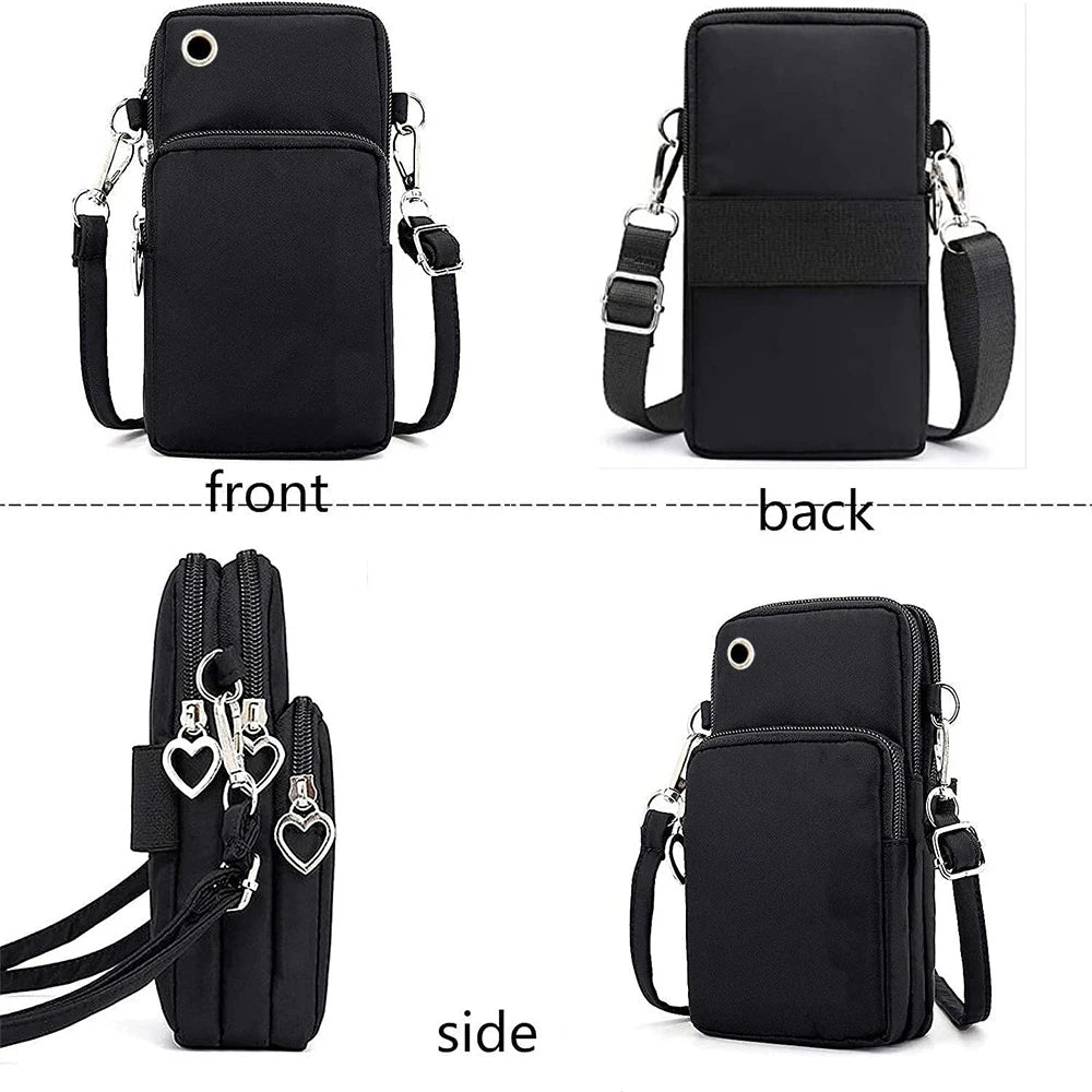 Women‘s Messenger Bag Small Handbag Crossbody Shoulder Wallet for Phone Sakura 26 Alphabet Print Coin Purse Ladies Card Holder