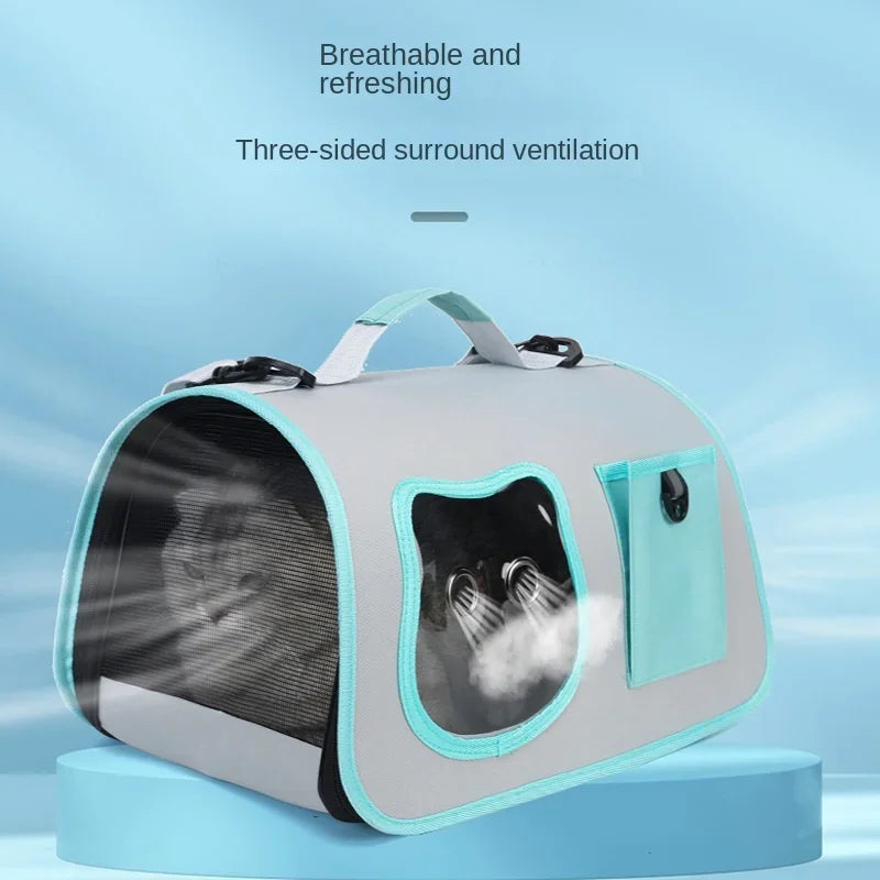 Cat Bag Portable Dog Tote Bag Breathable Backpack Carrier Small Dog Foldable Cat Carrier Large Space Travel Transport Bag