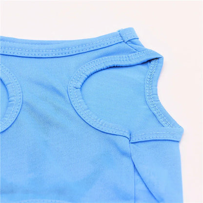Summer Pet Clothes Solid Print Puppy Cat Vest for Cats Cool Breathable Kitten Pajamas Sphynx Persian Clothing ropa para gatos