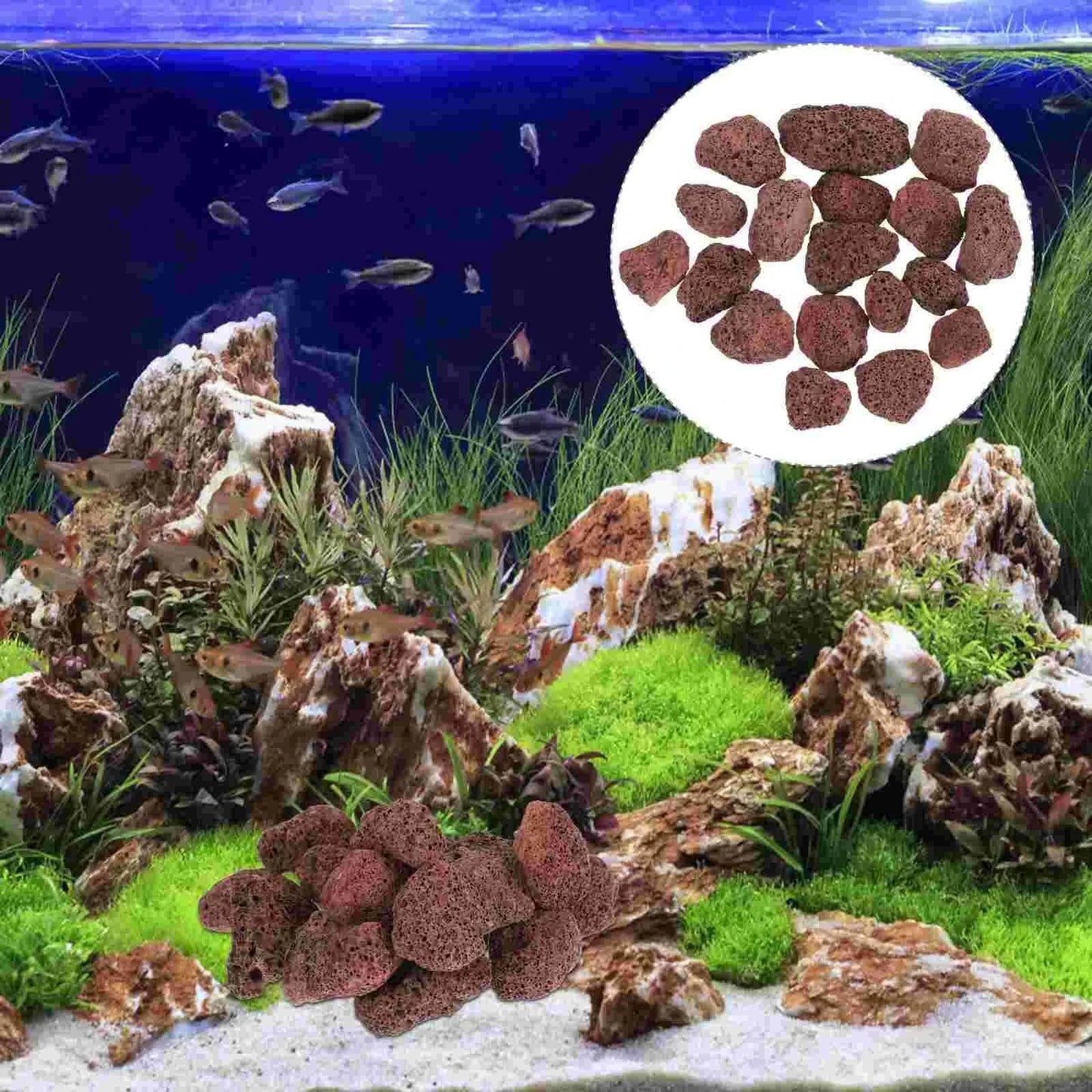 水族箱火山石魚缸水裝飾過濾材料