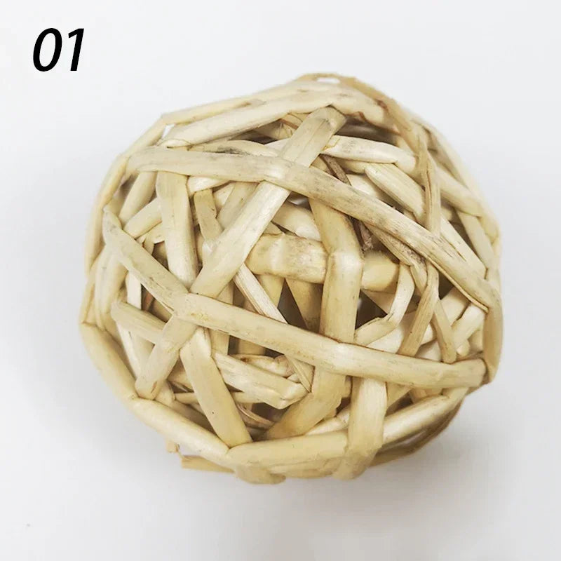 7CM Chewing Braided Ball Guinea Pig Rabbit Hamster Small Animal Play Pet Interactive Chew Toy