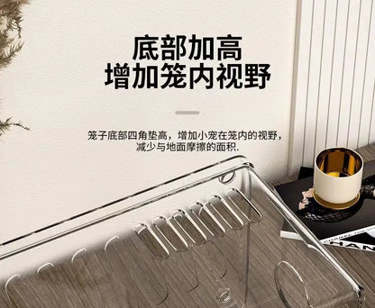 Hamster cage Luxury Grand Villa Transparent acrylic Gold silk Bear Dutch Pig two layer multi-layer combination hamster supplies