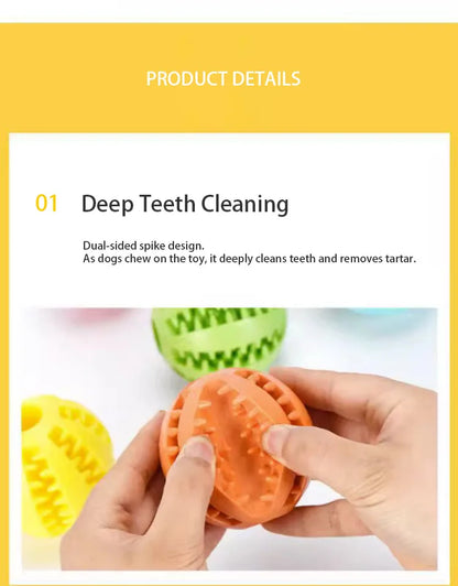 Dog Treat Toy Ball Dog Tooth Cleaning Toy Interactive Dog Toys Treat Dispensing Ball Dental Care Toy Cognitive Dog Toy Chew Toys