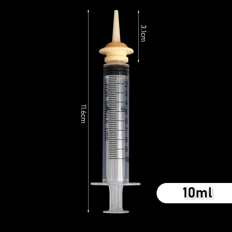 Pet Feeding Nipple for Kitten Puppy Newborn Cat Silicone Feeding Pacifier with Syringes for Mini Pet Small Dog Milk Feeding