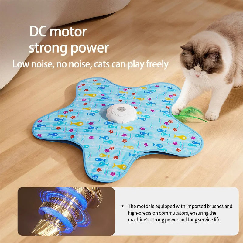 Cat Hunting Hood Toy Automatic Turntable Cat Teasing Stick Pet Game Hood Cat Interactive Hidden Hood Toy Consumes Cat Power