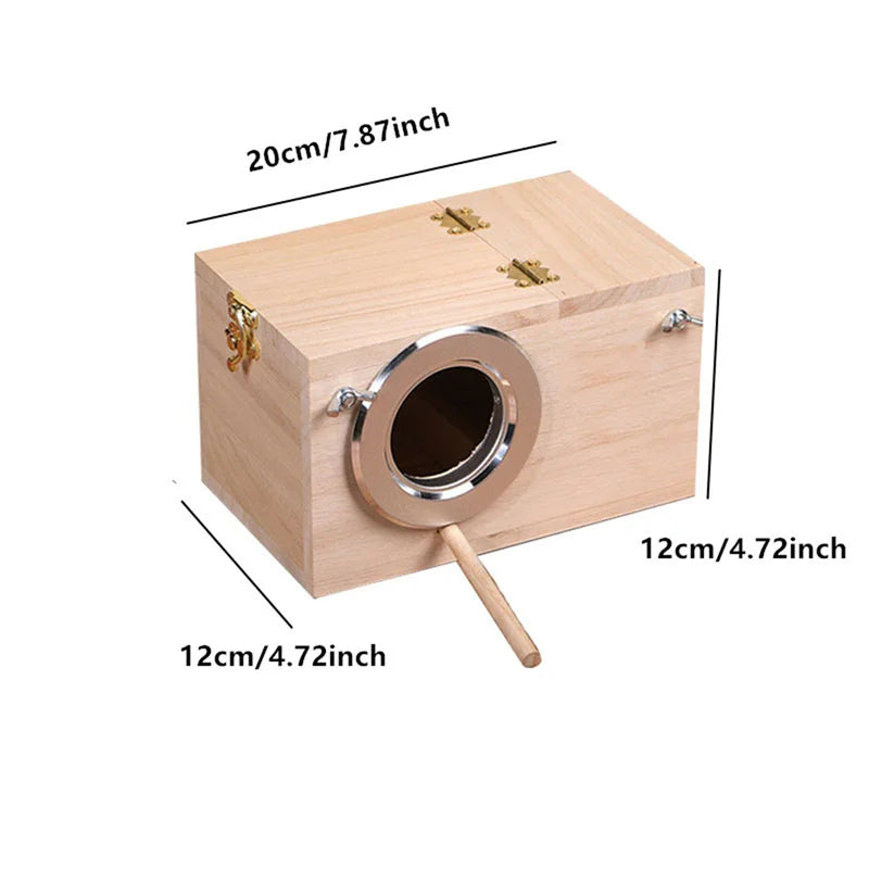 Wood Bird House Nest Birds Breeding Box Bird Parrot Breeding Decorative Cages Pet Accessories Home Balcony Decoration