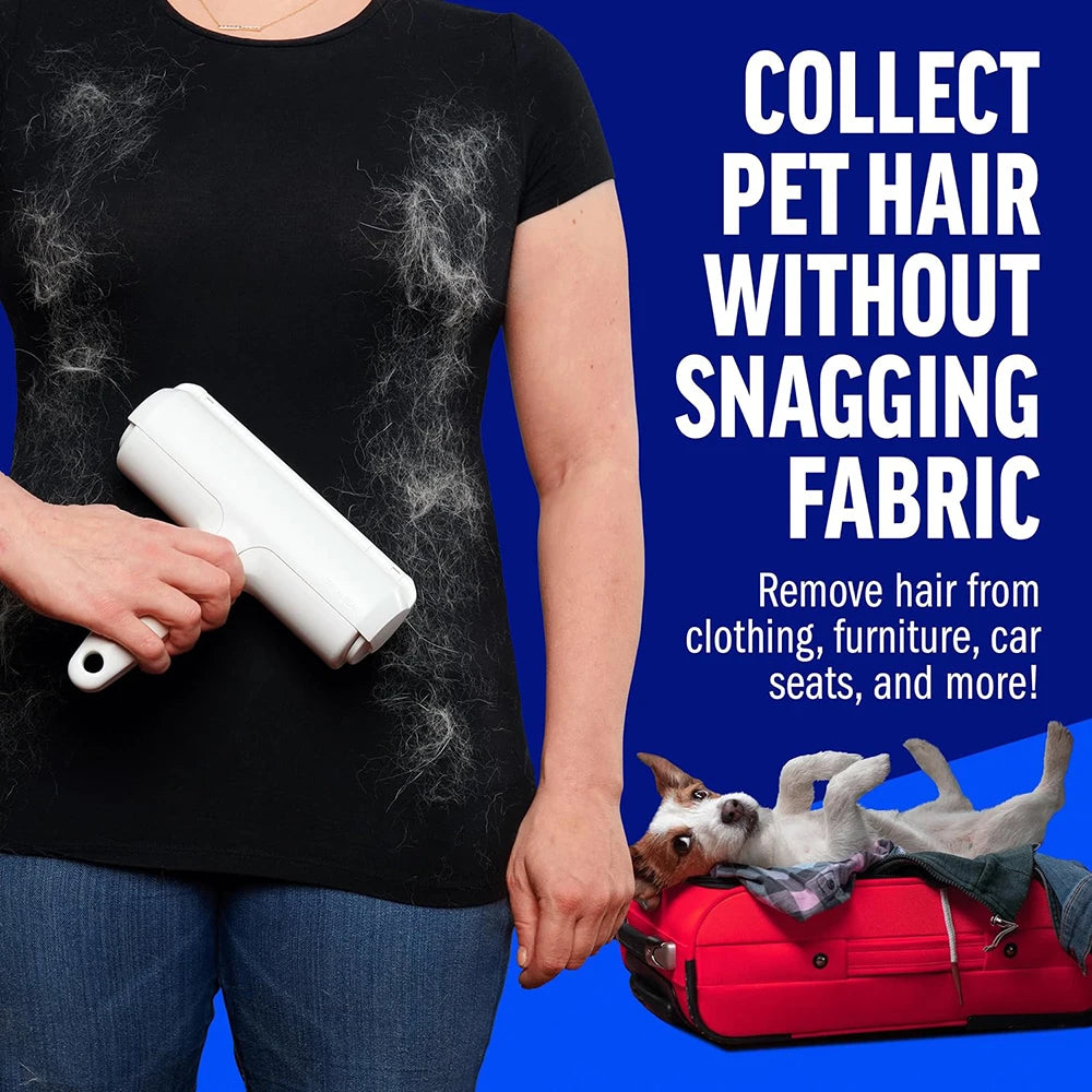 Pet Hair Remover With Washable Double-Sided Drum Adhesive Brush Suitable For Sofa Carpet Clothing And Bedding Hair Removal Tools