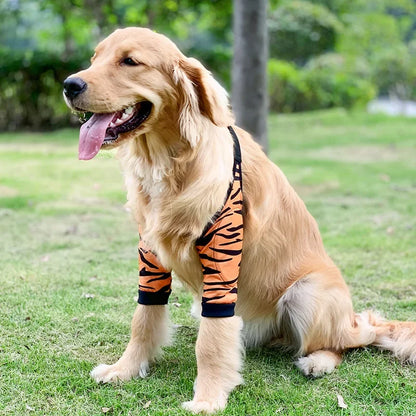 犬用肘プロテクター 肘ブレースパッド 中型犬・大型犬用 犬用膝パッド 衣類関節保護カバー 耐摩耗性 ペット用品