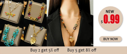 EILIECK 316L Stainless Steel Moon Pearl Zircon Puppy Pendant Necklace For Women Girl New Fashion Neck Chain Jewelry Gift Bijoux
