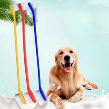 10PCS Pet Toothbrush Pet Long Handle Double Head Toothbrush Dog Oral Cleaning Care