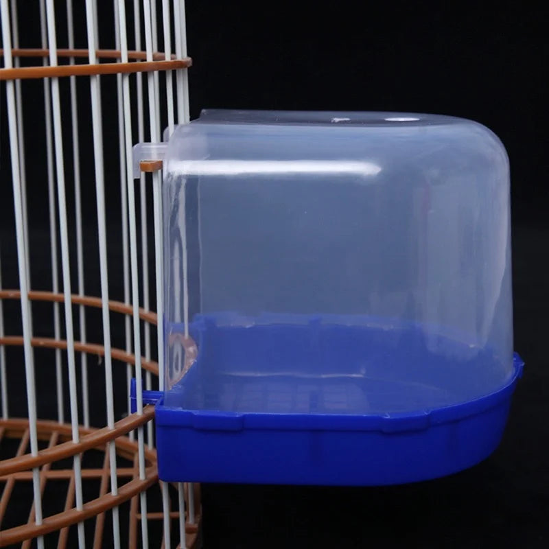 Hanging Bird Bath Cube Parrots Bathtub Bath Shower Box Cage Accessory for Little Bird Canary Budgerigar Cockatiel Parrot Bath