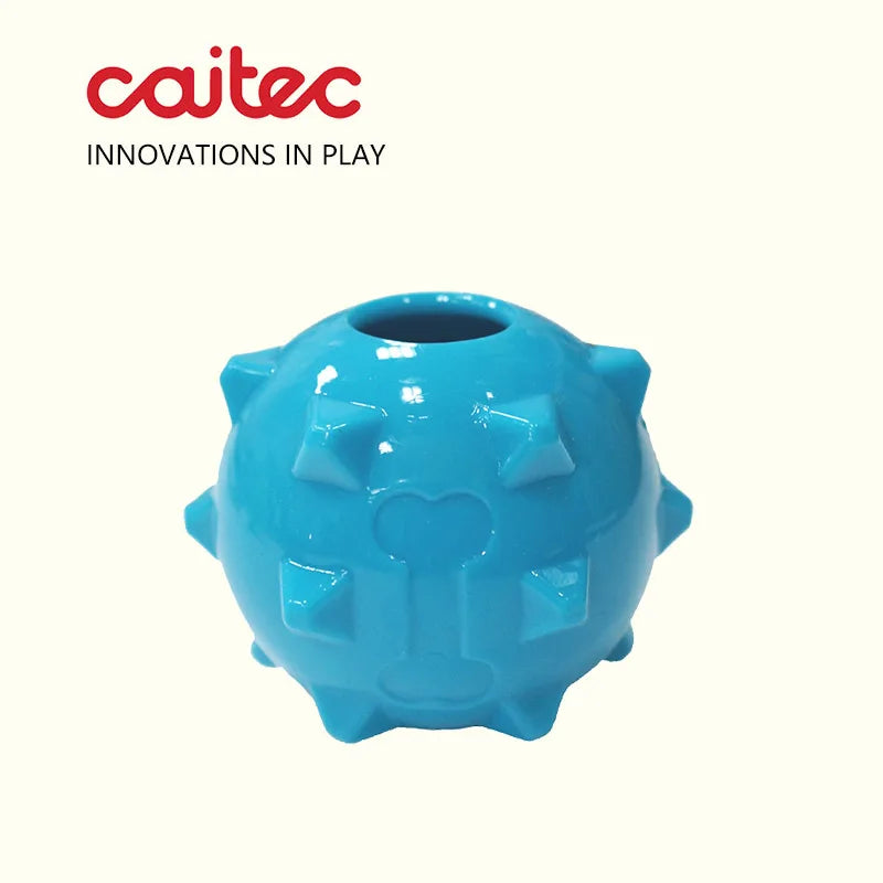 CAITEC Dog Toys Squeaking Ball Floatable Springy Squeaky Bite Resistant Double layer Soft Great for Tossing and Chasing